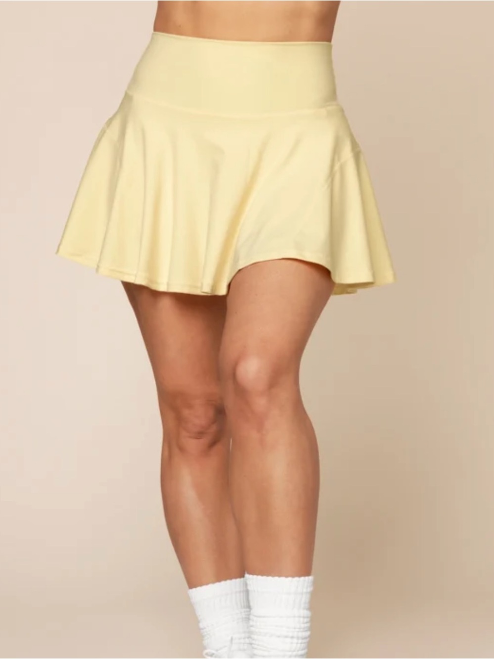 Popflex Women’s A-Line Skater Skirt-Butter Yellos